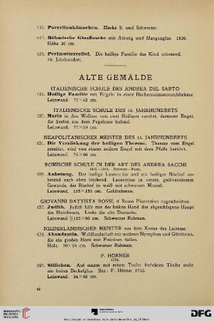 Alte Gemälde (Nr. 419-504)