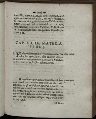 Cap. XII. De Materia Feudi