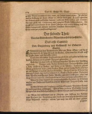 Der siebende Theil, Von Gebrechen der Männlichen Geburts-Glieder