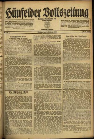 Ausgabe vom Freitag, den 04. Februar 1921.