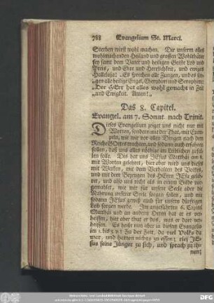 Das 8. Capitel. Evangel. am 7. Sonnt. nach Trinit.