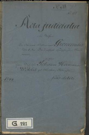 Gronemeier zu Holzhausen gegen Joh. Hermann Wöhler zu Wülfer