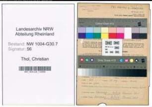 Entnazifizierung Christian Thol , geb. 25.08.1888 (Werkfuehrer)