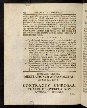 650-656, Sp. 132. De Contractu chirographario & querela ...