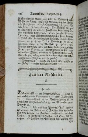 Fünfter Abschnitt. E. - Sechster Abschnitt. F.