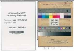 Entnazifizierung Wilhelm Lessmann , geb. 11.08.1912 (Kraftfahrer)