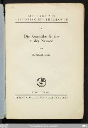 Die koptische Kirche in der Neuzeit