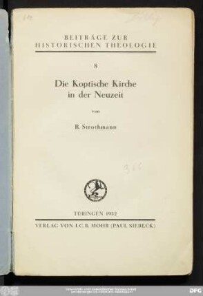Die koptische Kirche in der Neuzeit
