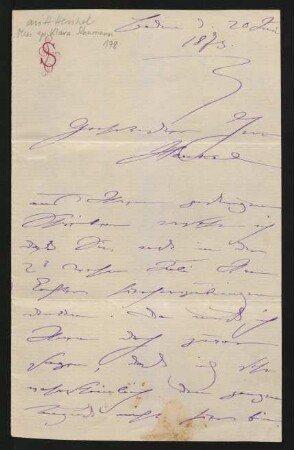 Brief an Heinrich Henkel : 20.06.1873