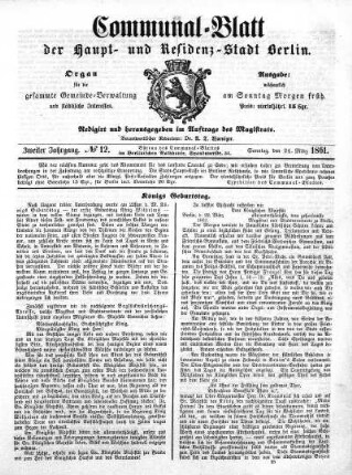 1861,12: No. 12, 24. März 1861