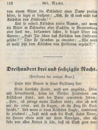 Dreihundert drei und sechzigste Nacht