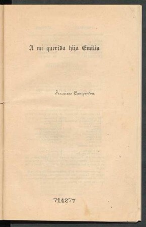 [Dedicatoria] A mi querida hija Emilia