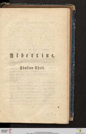 Fuenfter Theil