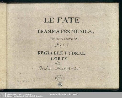 Le Fate - Mus.2455-F-5 : MenR 143