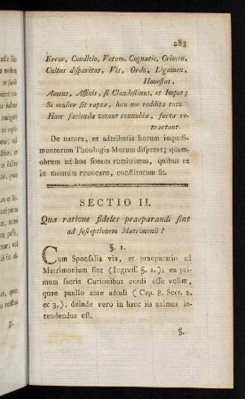 283-289, Sectio II. - Sectio III.
