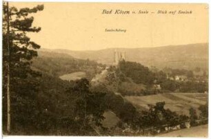 Bad Kösen. Blick auf Saaleck, Saalecksburg