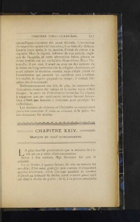 Chapitre XXIV. Martyre de neuf missionaires.