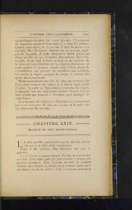 Chapitre XXIV. Martyre de neuf missionaires.