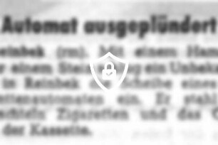Automat ausgeplündert