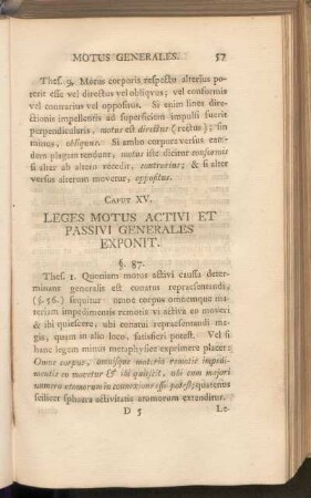 Caput XV. Leges Motus Activi Et Passivi Generalis Exponit
