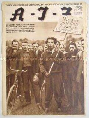 Proletarische Wochenzeitschrift "A-I-Z" u.a. über Opfer nationalsozialistischer Gewalt