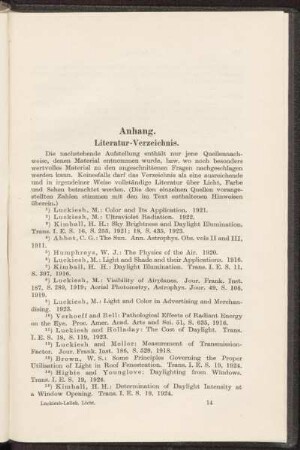 Anhang. Literatur-Verzeichnis.