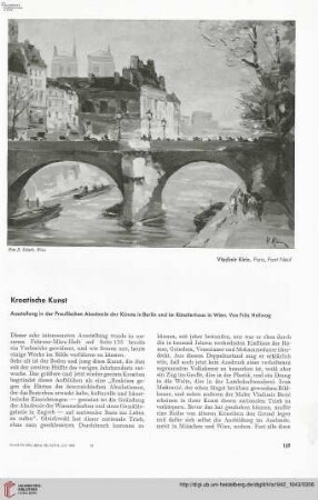 58: Kroatische Kunst : Ausstellung in der Preußischen Akademie der Künste in Berlin und im Künstlerhaus in Wien