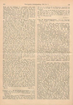 136-137 [Rezension] Friedensburg, Walter (Hrsg.), Archiv für Reformationsgeschichte. Texte und Untersuchungen. Nr. 77 - 80, 20. Jahrg