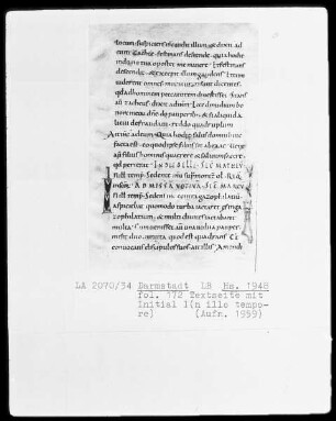 Evangelistar (Gero-Kodex) — Initiale I(n illo tempore), Folio 172recto