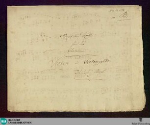Trios. Excerpts - Don Mus.Ms. 1556 : cemb, vl, vlc; F; BenP 444/3 BenP 444/2