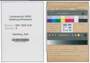 Entnazifizierung Karl Isenberg , geb. 14.09.1893 (Polsterer)