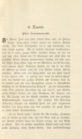 9. Kapitel. Eine Sommerreise