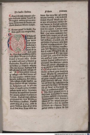Sacri eloquij preconis p[er]lepidi, doctoris eximij Jacobi de Voragine ordinis predicator[um] opus sermonum de sanctis per Anni circulum feliciter incipit