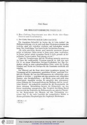 4. Heiligenverehrung nach CA 21