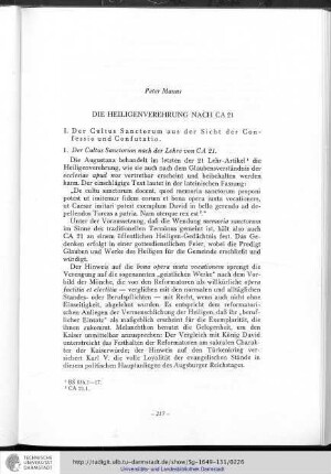4. Heiligenverehrung nach CA 21