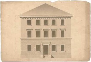 Röhrer, Karl; Unidentifizierte Gebäude - Dreigeschossiges Gebäude mit Plattenrustika im EG (Ansicht)