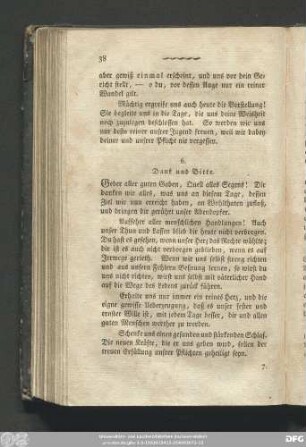 6. Dank und Bitte.