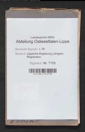 Anschluss des Amtsgerichts Alverdissen an die Wasserleitung des Fleckens Alverdissen