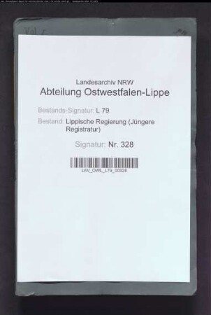 Pedelle beim Verwaltungsamt Detmold, Band 1