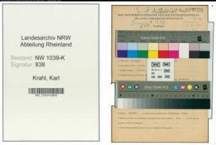 Entnazifizierung Karl Krahl , geb. 18.10.1908 (Kellner)