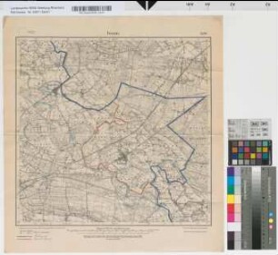 [Kommunale Neugliederung betr. Issum: Grenze der Kreise Geldern und Moers und der Gemeinde Issum].