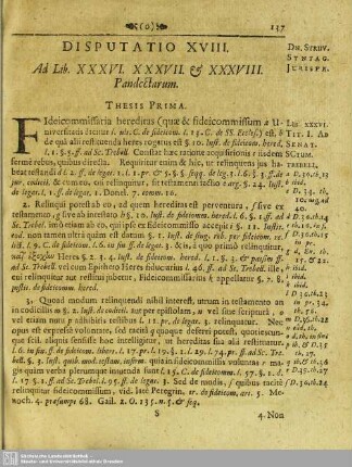 Disputatio XVIII. Ad Lib. XXXVI. XXXVII. & XXXVIII. Pandectarum