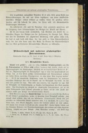 Willensfreiheit und moderner psychologischer Determinismus : psychologische Skizze ; (Fortsetzung)