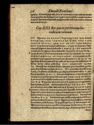 Cap. XIII. Res quae in petitionem hereditatis veniunt