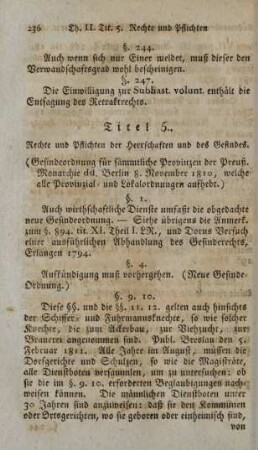 Titel 5. Rechte und Pflichten der Herrschaften und des Gesindes