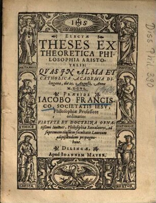 Electae Theses Ex Theoretica Philosophia Aristotelis