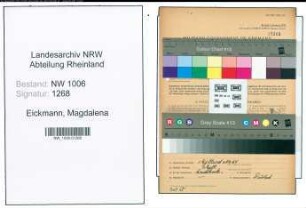 Entnazifizierung Magdalena Eickmann , geb. 02.02.1905 ()