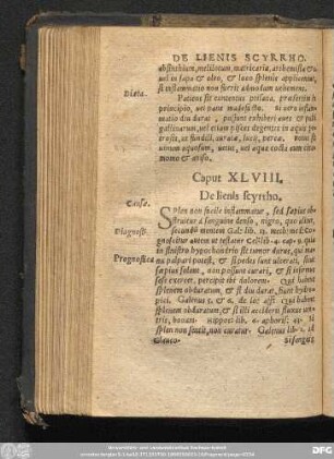 Caput XLVIII. De lienis scyrrho.