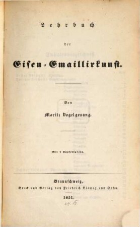 Lehrbuch der Eisen-Emaillirkunst