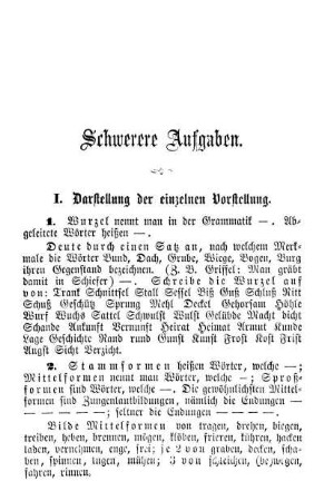 Schwerere Aufgaben